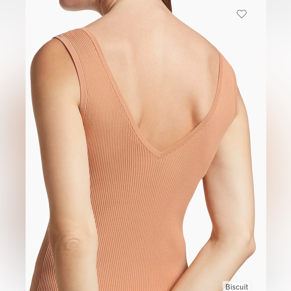 Zimmermann August Biscuit Ribbed V-neck Tank Size 0. New Without Tags
